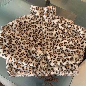 Victoria secret leopard faux jacket NWT size large